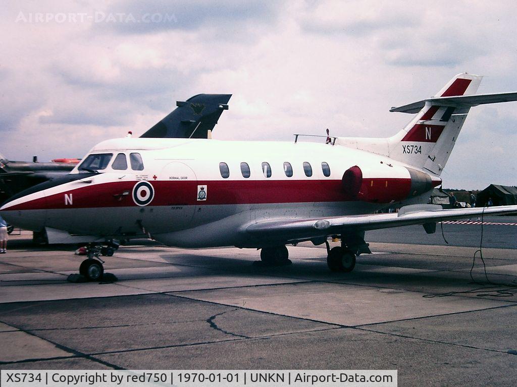 XS734, 1966 Hawker Siddeley HS.125 Dominie T.1 C/N 25061, Photograph by Edwin van Opstal with permission. Scanned from a color slide.