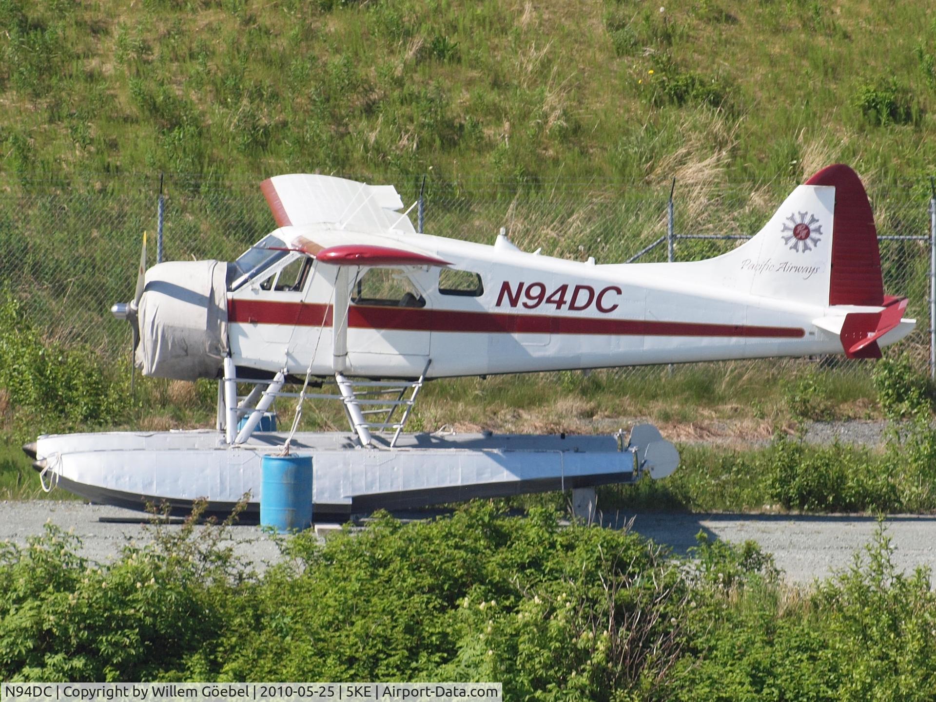 N94DC, 1951 De Havilland Canada U-6A Beaver C/N 238, Parking near the harbour of Ketchikan