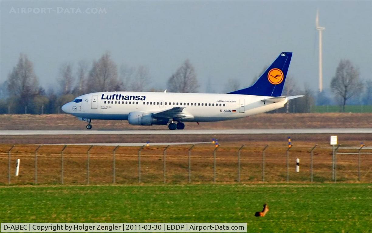 D-ABEC, 1991 Boeing 737-330 C/N 25149, LEJ is an example for cooperation of nature and technology.....