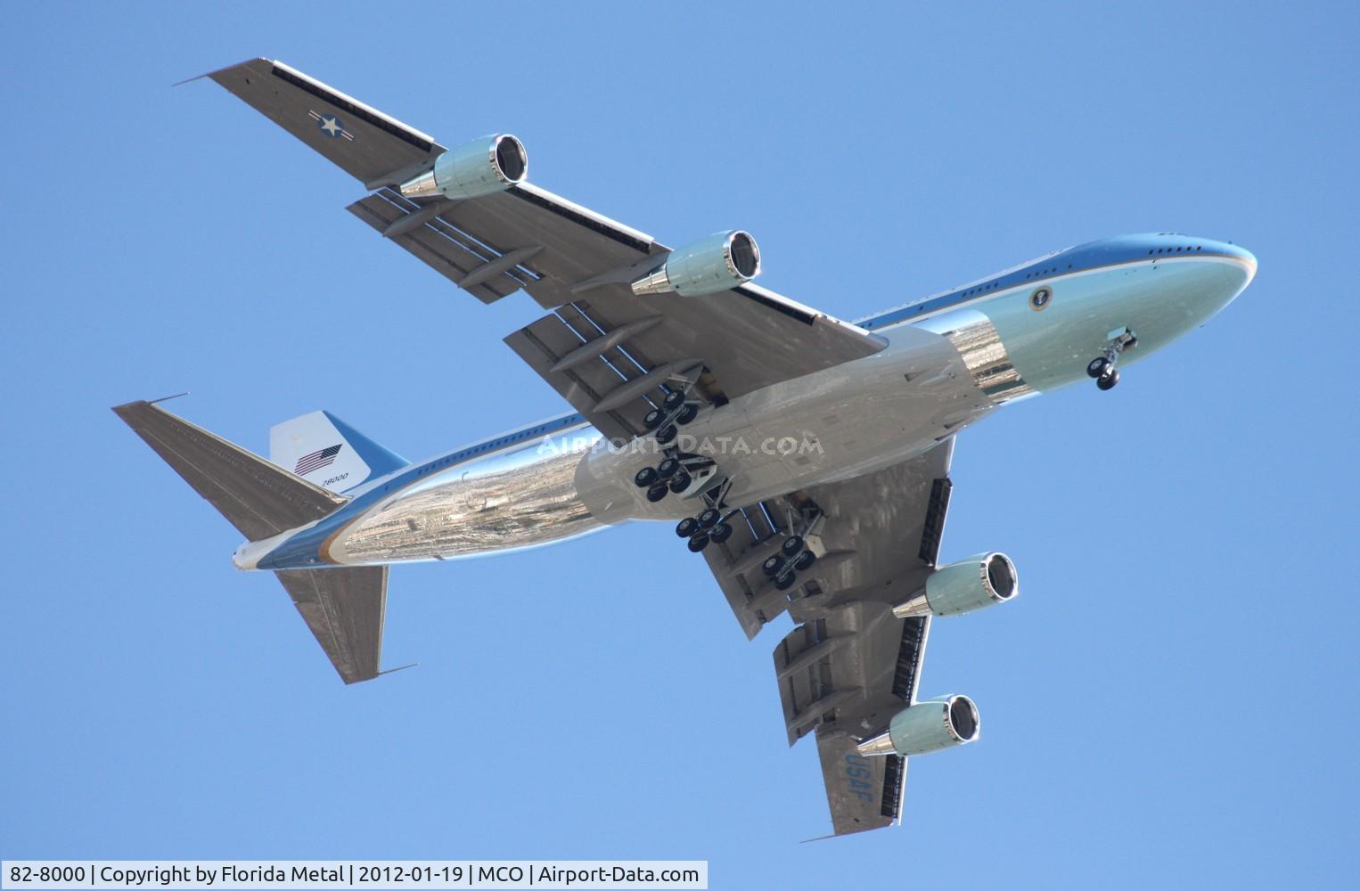 82-8000, 1987 Boeing VC-25A (747-2G4B) C/N 23824, Air Force One on approach