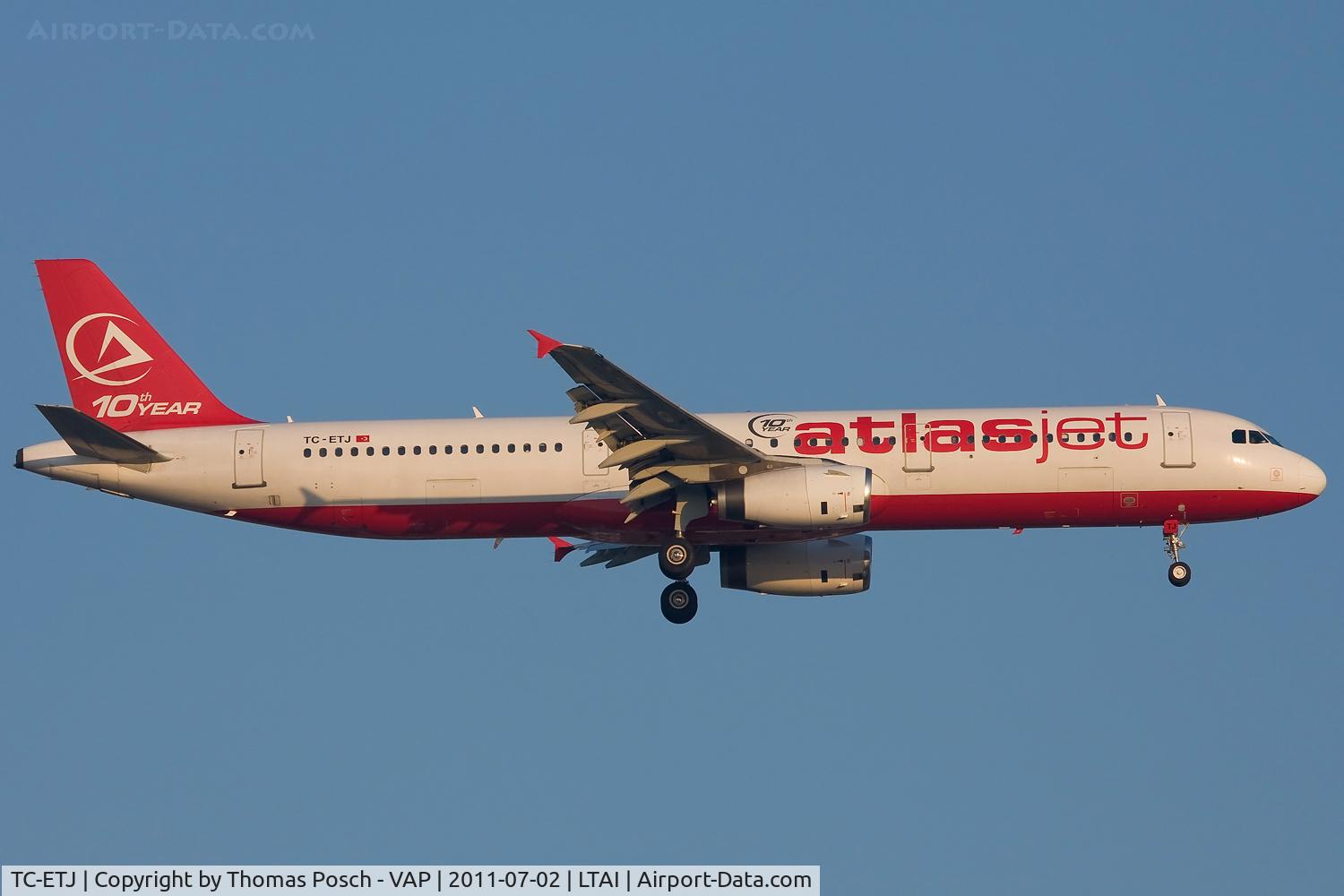 TC-ETJ, 1999 Airbus A321-231 C/N 974, Atlasjet Airlines