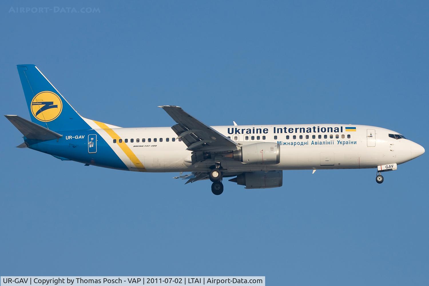 UR-GAV, 1992 Boeing 737-4C9 C/N 26437, Ukraine International Airlines