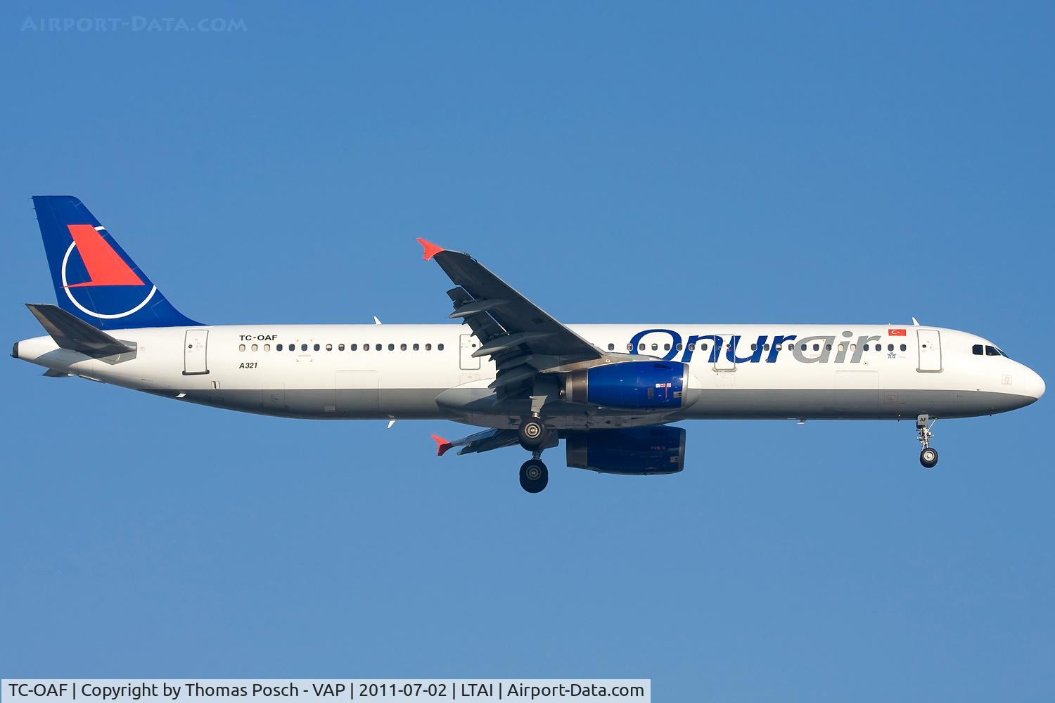 TC-OAF, 1997 Airbus A321-231 C/N 668, Onur Air