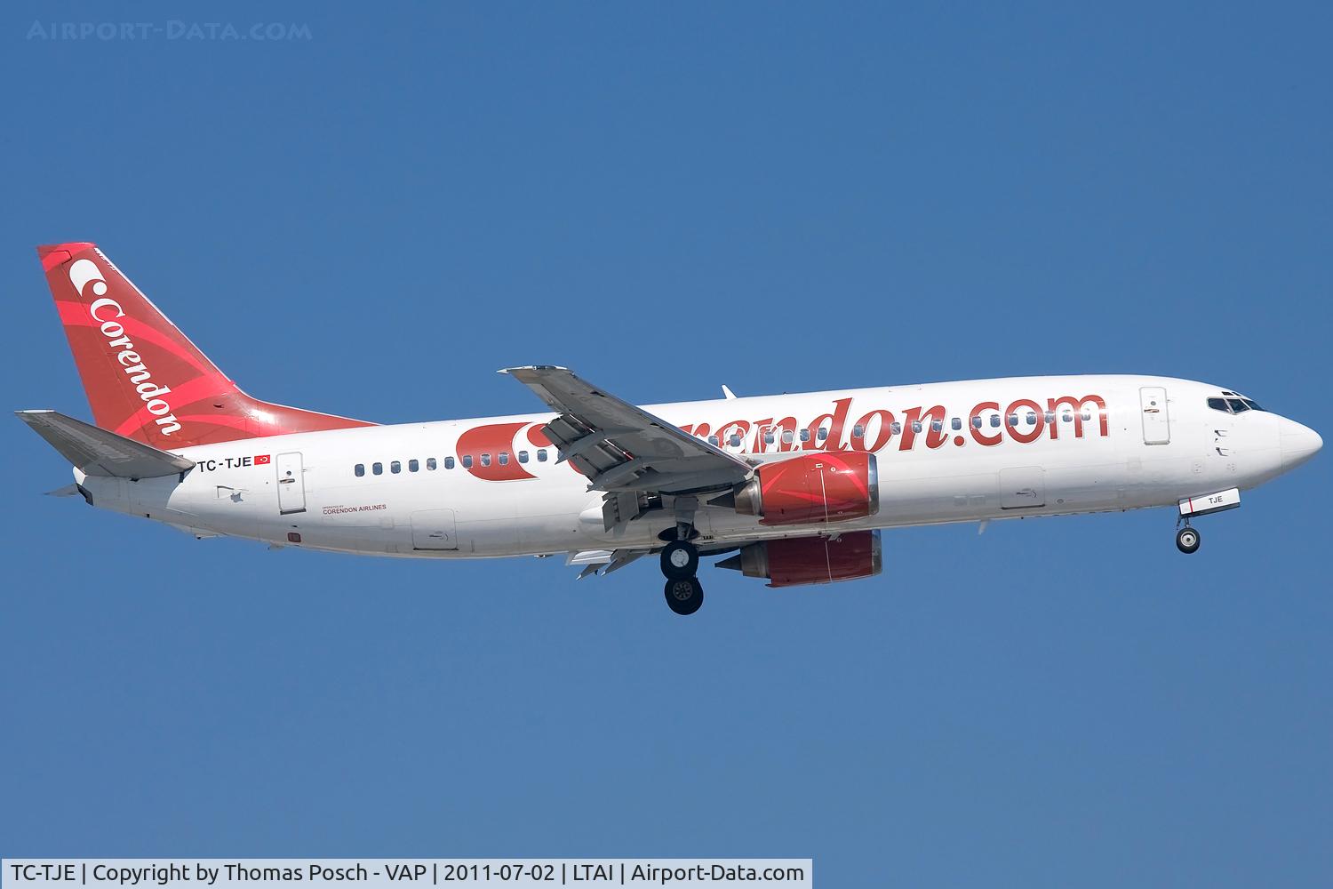 TC-TJE, 1992 Boeing 737-4Y0 C/N 26073, Corendon Airlines