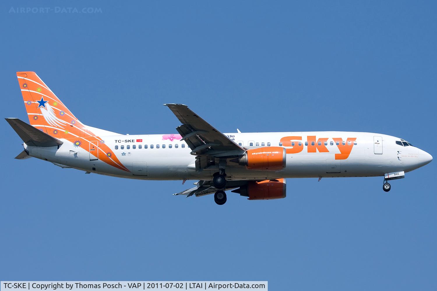 TC-SKE, 1992 Boeing 737-4Q8 C/N 25163, Sky Airlines