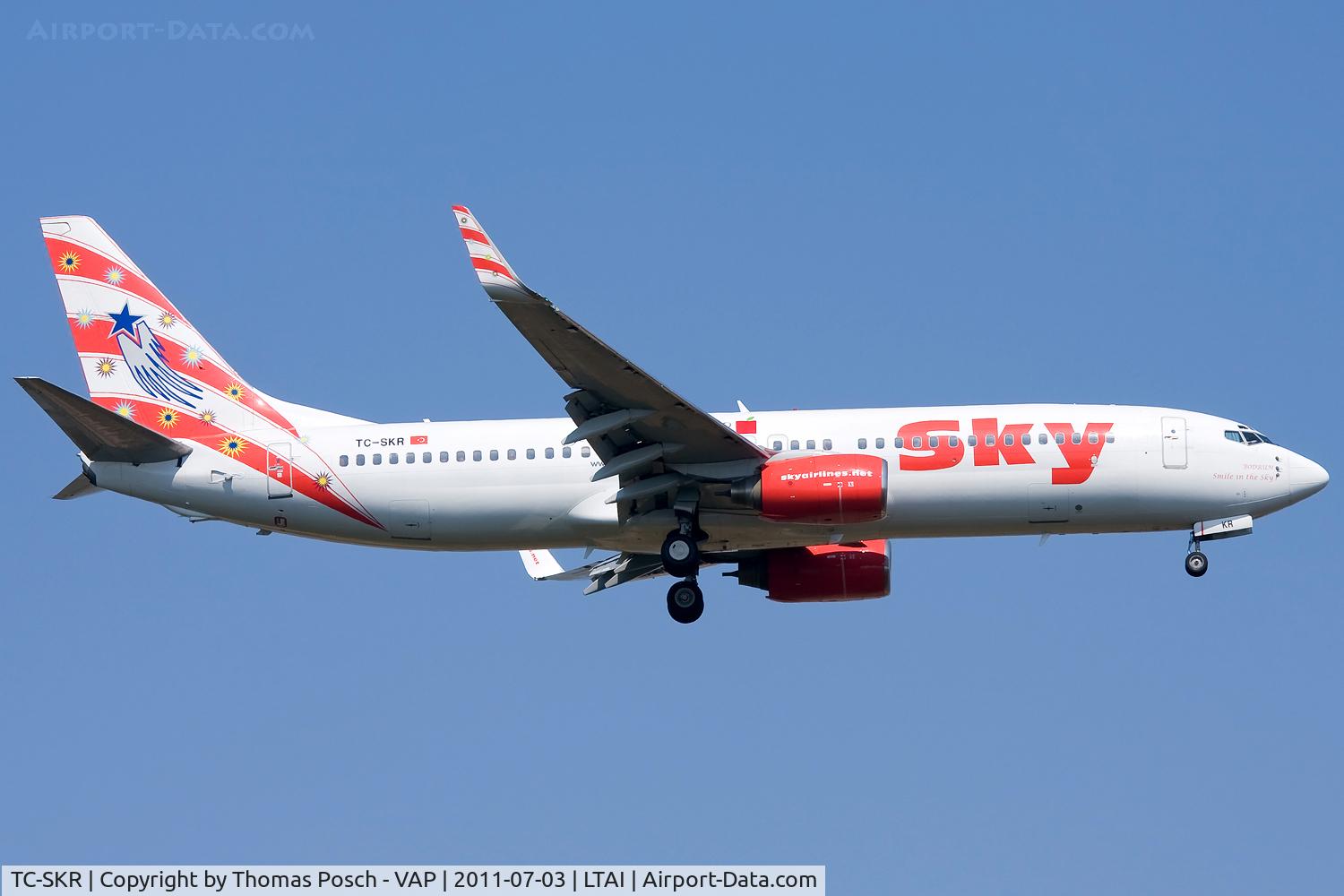 TC-SKR, 2001 Boeing 737-83N C/N 32576, Sky Airlines