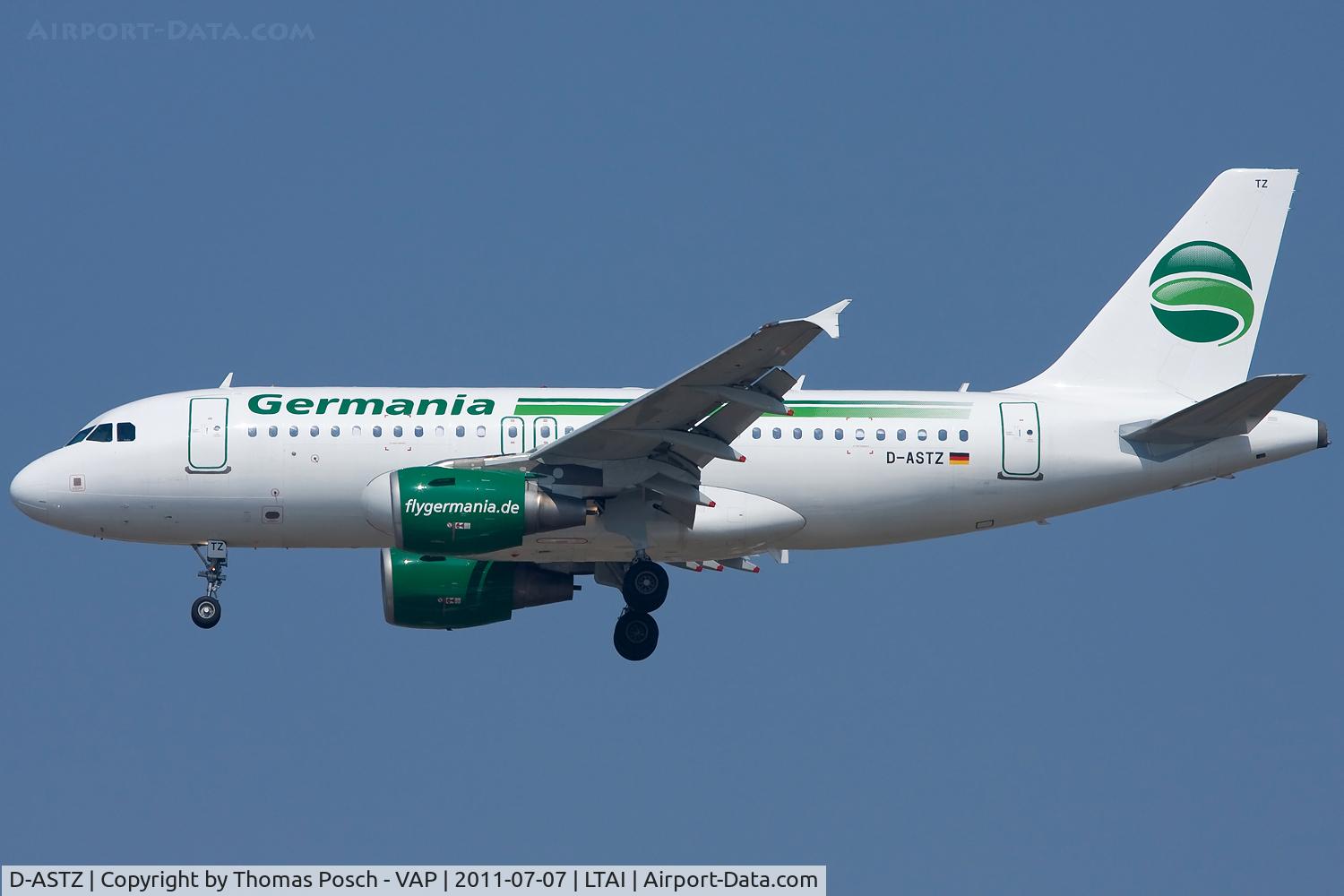 D-ASTZ, 2007 Airbus A319-112 C/N 3019, Germania