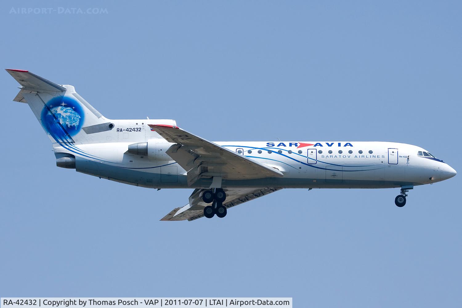 RA-42432, 1994 Yakovlev Yak-42D C/N 4520424410016, Saravia - Saratovskie avialinii