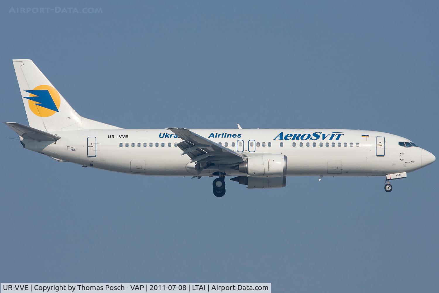 UR-VVE, 1989 Boeing 737-448 C/N 24521, AeroSvit Airlines