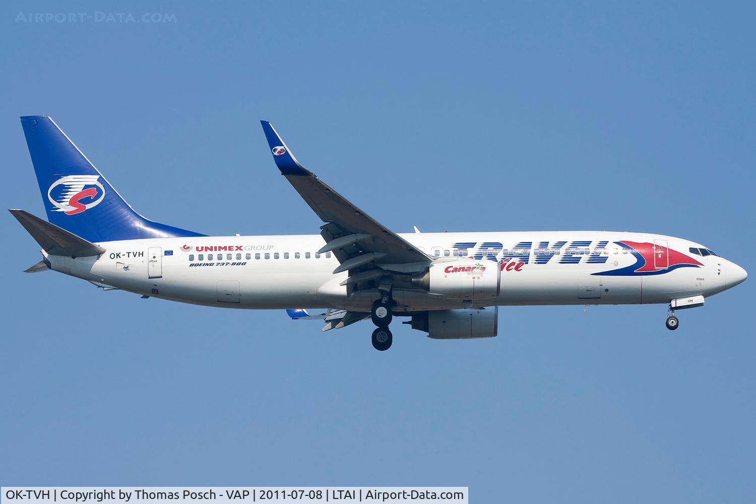 OK-TVH, 2008 Boeing 737-8Q8 C/N 35275, Travel Service