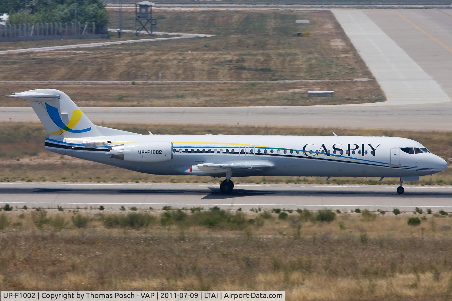UP-F1002, 1991 Fokker 100 (F-28-0100) C/N 11371, Caspiy Airlines