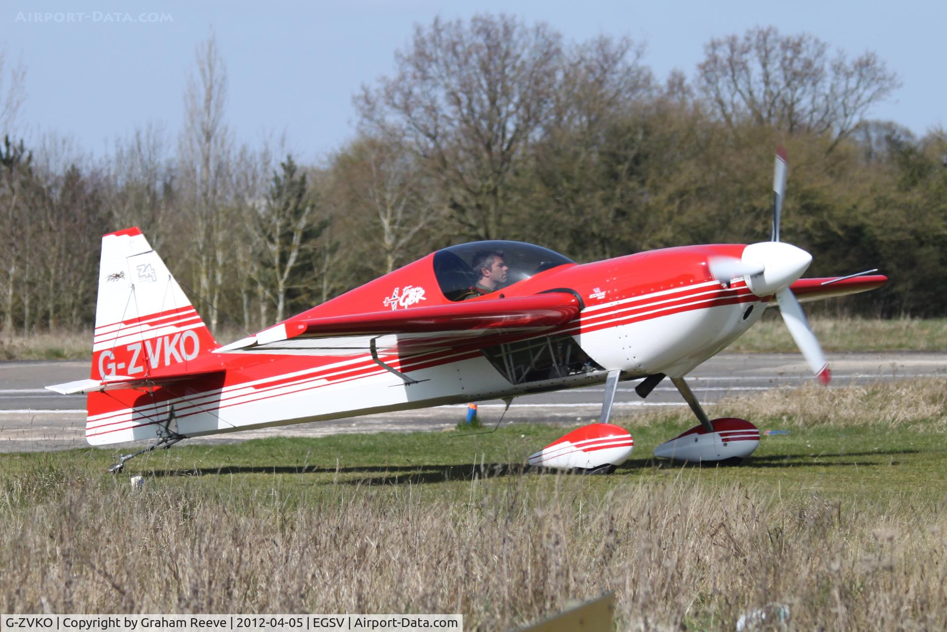 G-ZVKO, 2000 Zivko Edge 360 C/N 1, Just landed.