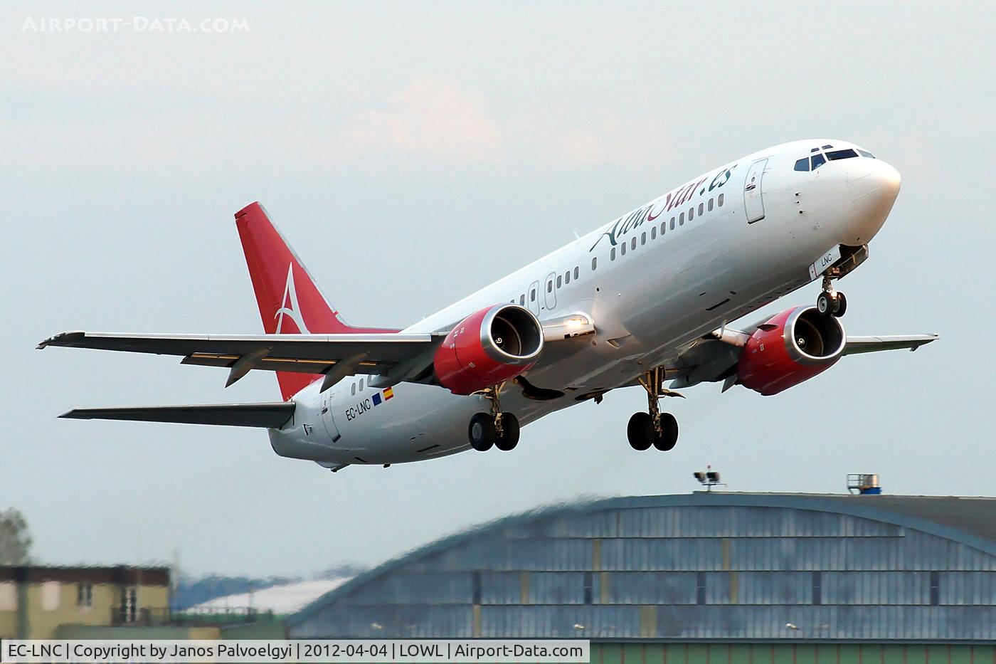 EC-LNC, 1990 Boeing 737-4K5 C/N 24130, AlbaStar Boeing B737-4K5 depature to Verona