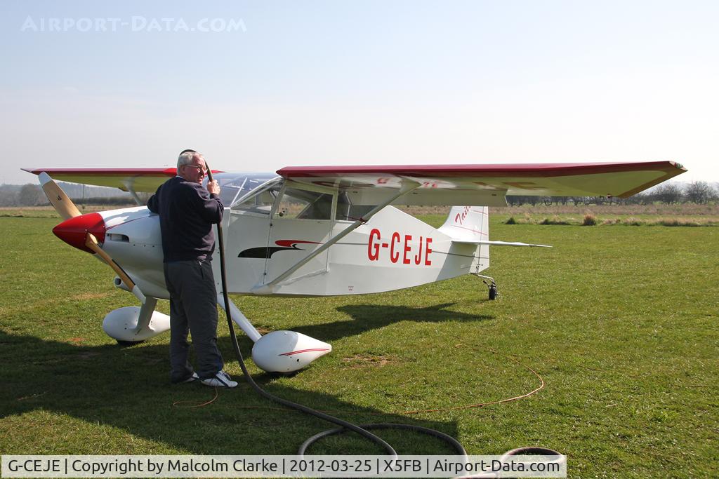 G-CEJE, 2007 Wittman W-10 Tailwind C/N PFA 031-14003, Wittman W-10 Tailwind, Fishburn Airfield, March 2012.