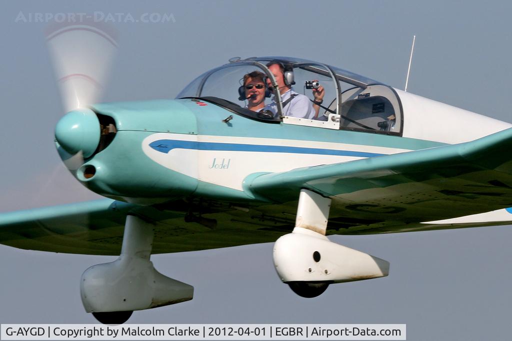 G-AYGD, 1963 CEA Jodel DR1050 Sicile C/N 515, Who'se taking the pictures? CEA Jodel DR1050 Sicile, Breighton Airfield's 2012 April Fools Fly-In.