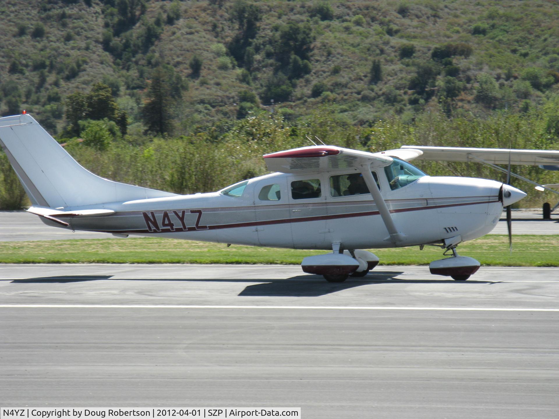 N4YZ, 1977 Cessna U206G Stationair C/N U20603702, 1977 Cessna U206G STATIONAIR 6, Continental IO-520-F 300/285 Hp, multiple certification, landing roll Rwy 22