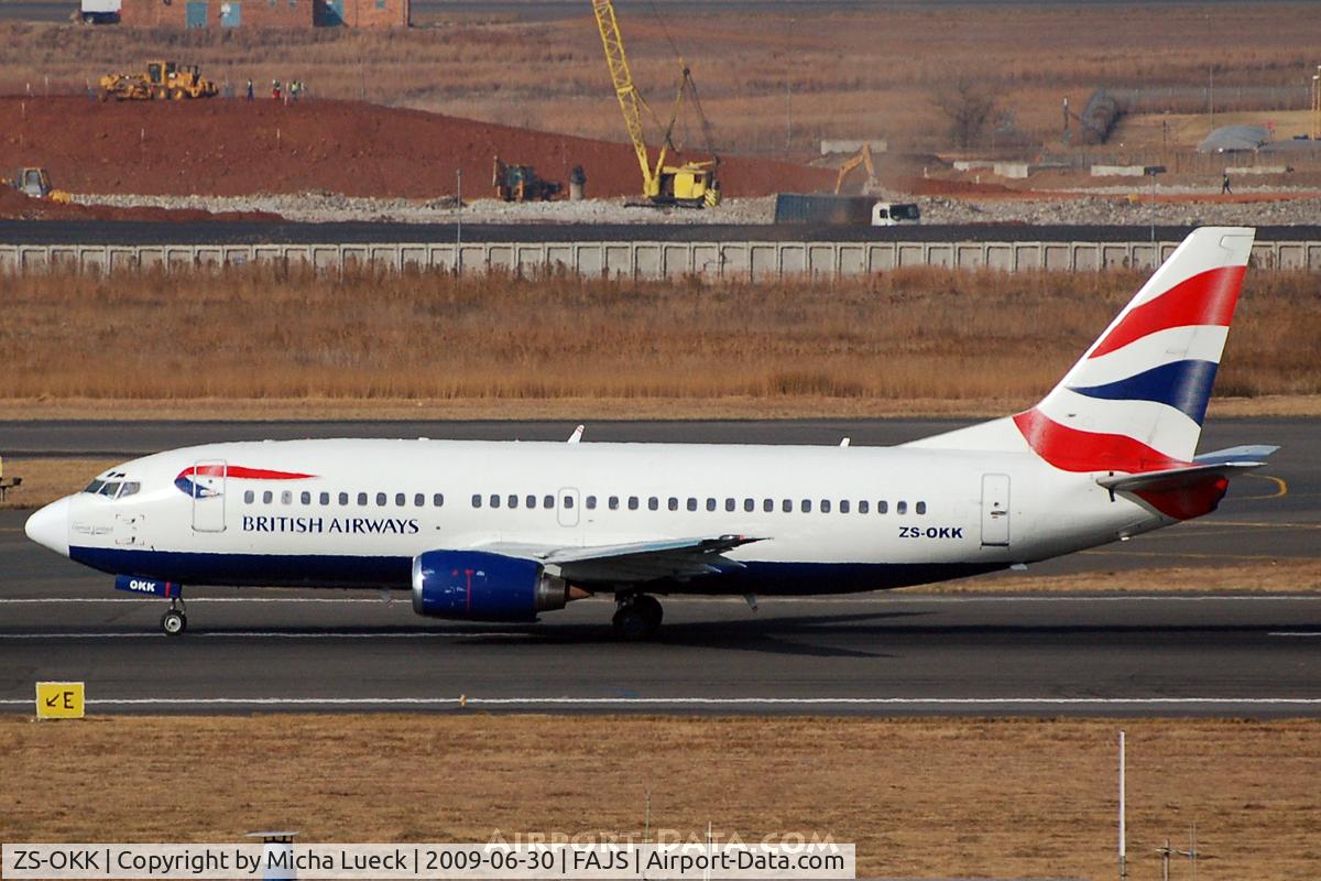 ZS-OKK, 1986 Boeing 737-376 C/N 23485, At Jo'burg