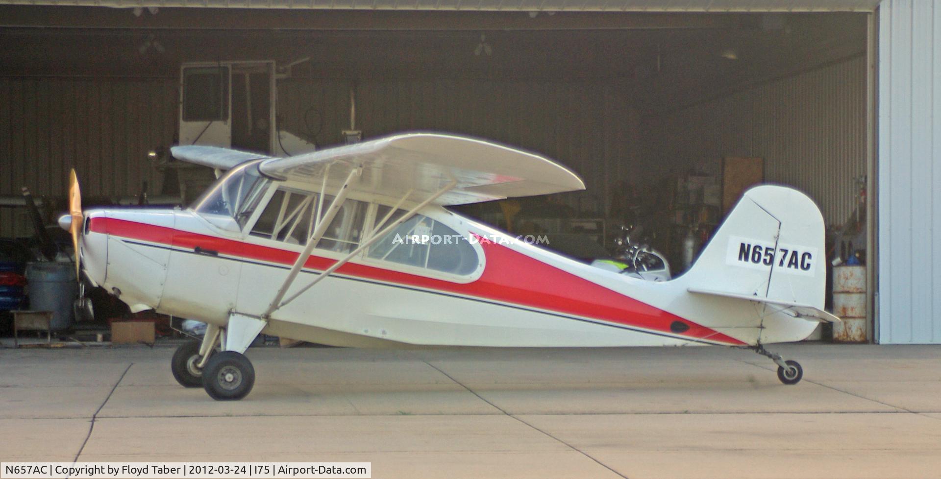 N657AC, 1946 Aeronca 7AC Champion C/N 7AC-3764, Nice little Aeronca sitting at Osceola for the evening