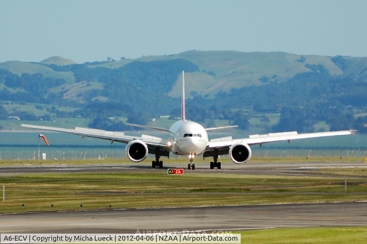 A6-ECV, 2009 Boeing 777-31H/ER C/N 35594, At Auckland