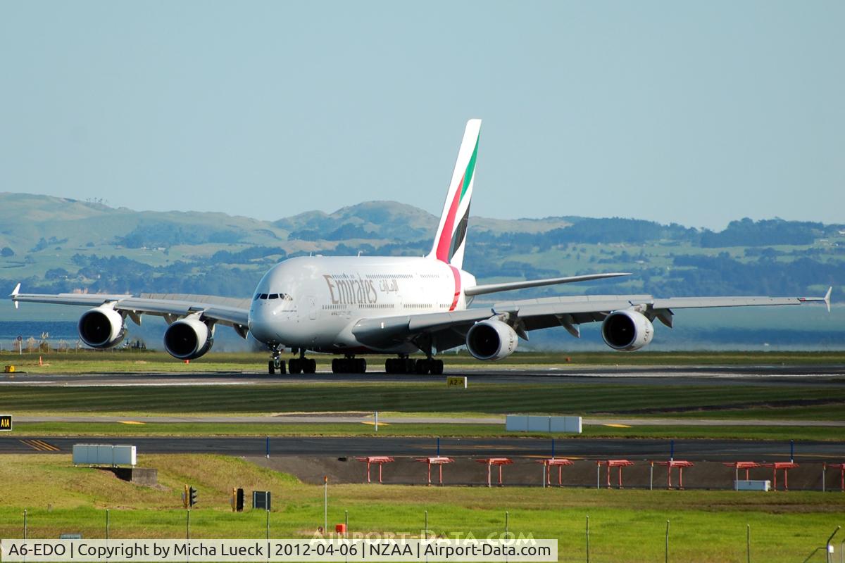 A6-EDO, 2010 Airbus A380-861 C/N 057, At Auckland
