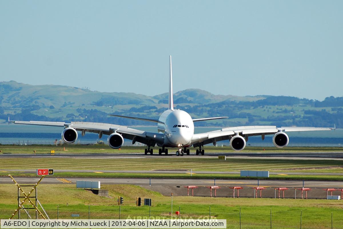 A6-EDO, 2010 Airbus A380-861 C/N 057, At Auckland