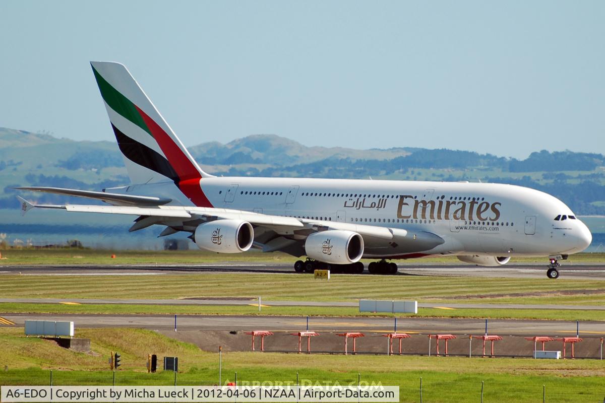 A6-EDO, 2010 Airbus A380-861 C/N 057, At Auckland