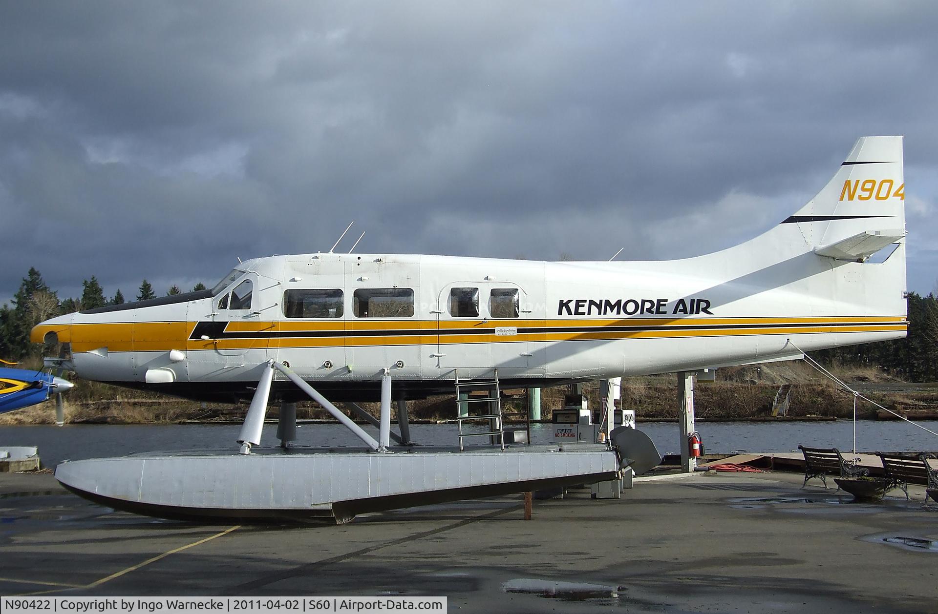 N90422, 1955 De Havilland Canada DHC-3T Vazar Turbine Otter Otter C/N 152, De Havilland Canada DHC-3T Turbo-Otter (minus wings and rudders) on floats at Kenmore Air Harbor, Kenmore WA