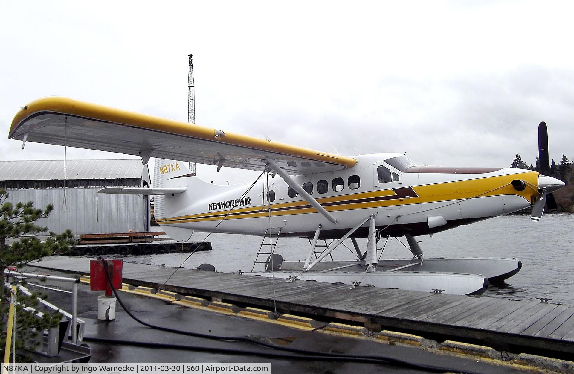 N87KA, 1953 De Havilland Canada DHC-3 Otter C/N 11, De Havilland Canada DHC-3T Turbo-Otter on floats at Kenmore Air Harbor, Kenmore WA