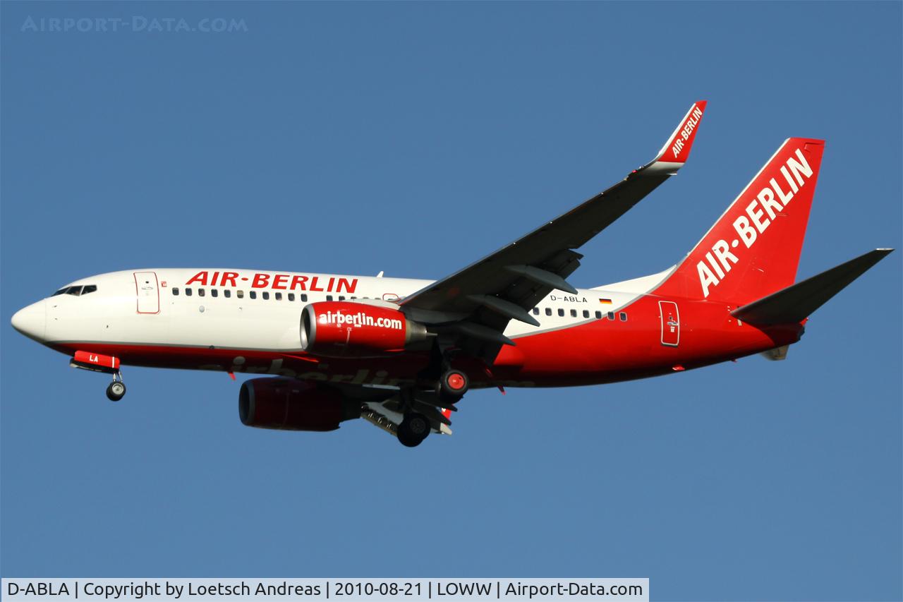 D-ABLA, 2007 Boeing 737-76J C/N 36114, Air Berlin