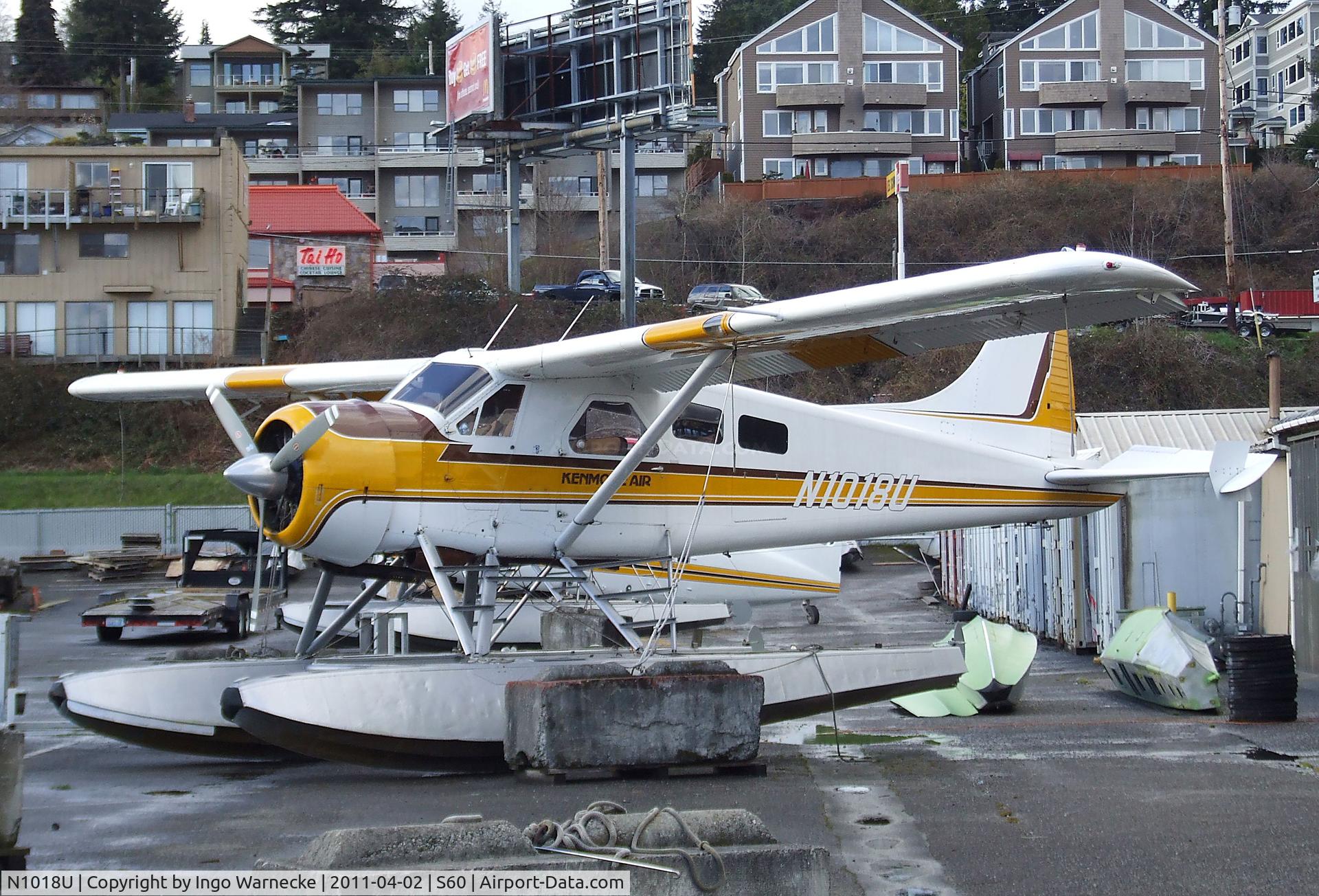 N1018U, 1959 De Havilland Canada DHC-2 Beaver Mk.1 C/N 1381, De Havilland Canada DHC-2 Beaver on floats at Kenmore Air Harbor, Kenmore WA