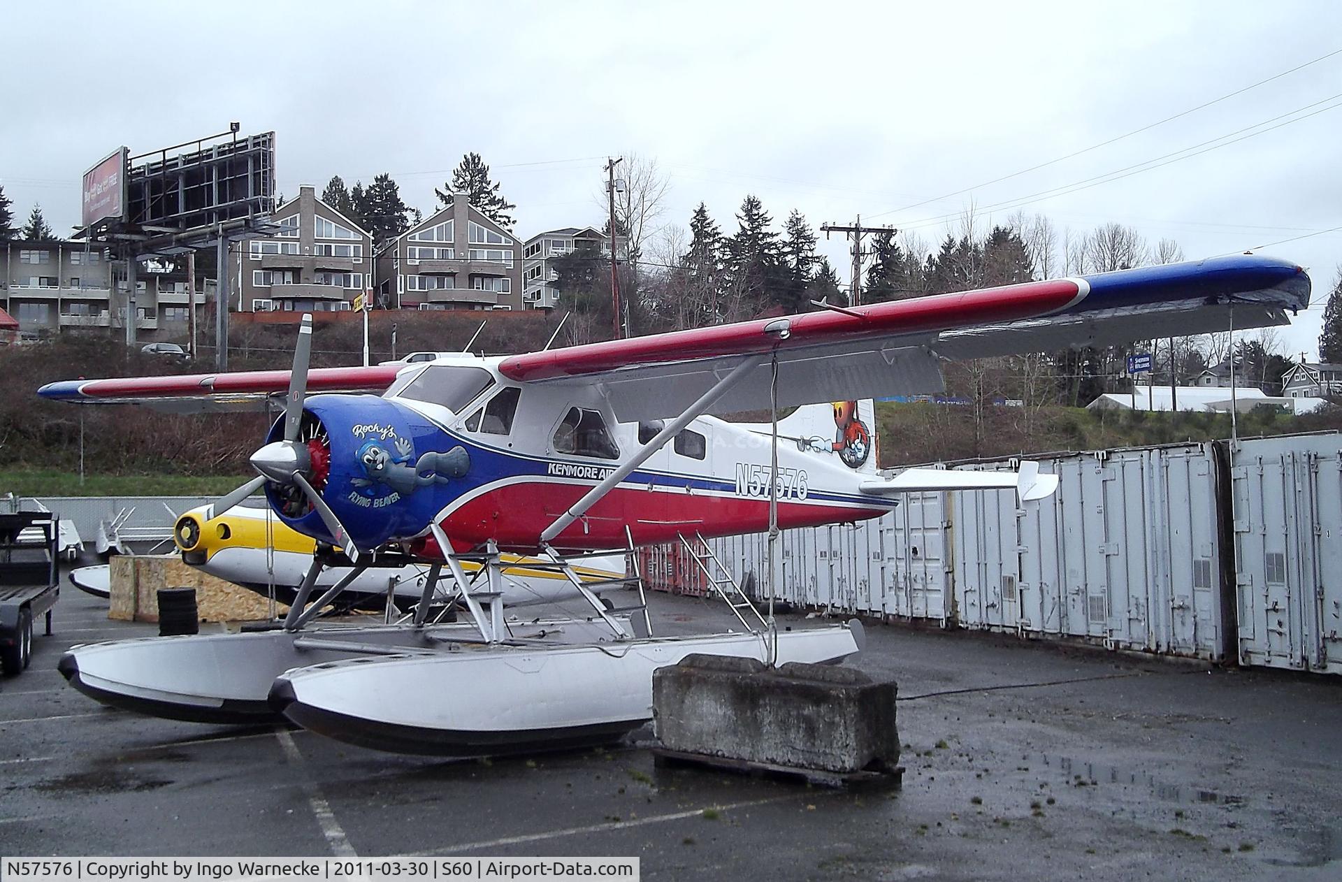 N57576, 1956 De Havilland Canada DHC-2 Beaver Mk.I (L20A) C/N 1168, De Havilland Canada DHC-2 Beaver on floats at Kenmore Air Harbor, Kenmore WA