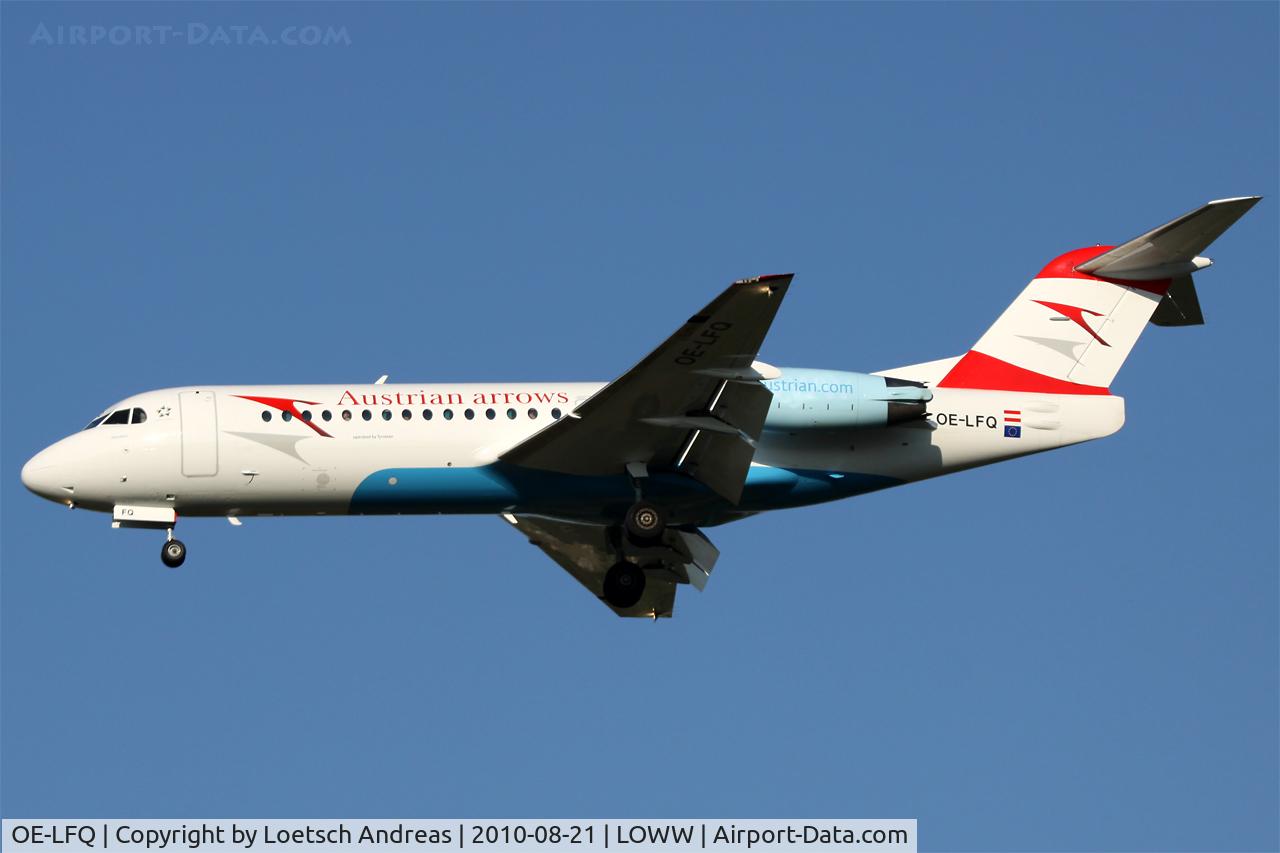 OE-LFQ, 1996 Fokker 70 (F-28-0070) C/N 11568, Austrian Arrows