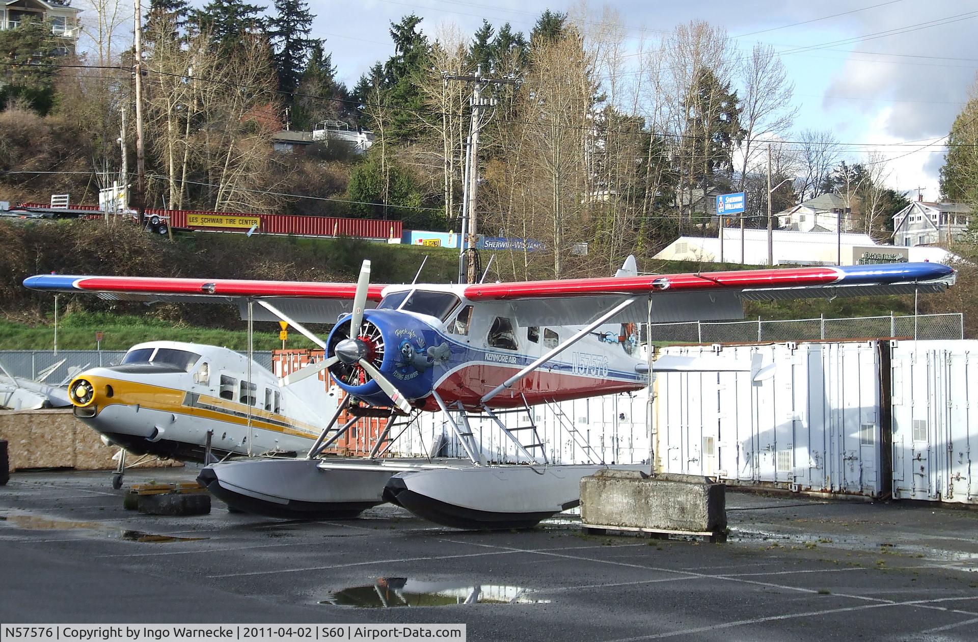 N57576, 1956 De Havilland Canada DHC-2 Beaver Mk.I (L20A) C/N 1168, De Havilland Canada DHC-2 Beaver on floats at Kenmore Air Harbor, Kenmore WA
