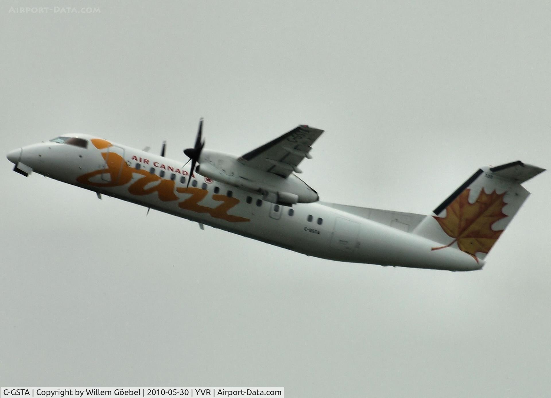 C-GSTA, 1989 De Havilland Canada DHC-8-301 Dash 8 C/N 182, Take off from YVR