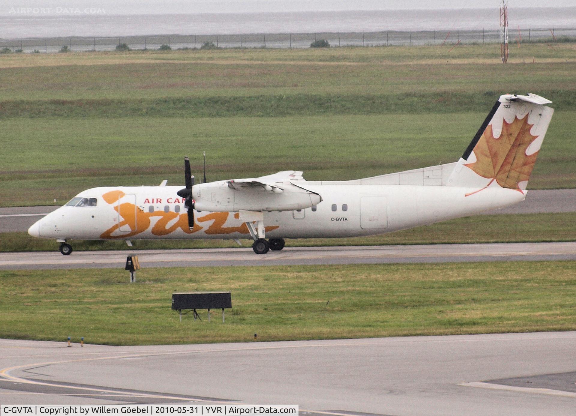 C-GVTA, 1989 De Havilland Canada DHC-8-301 Dash 8 C/N 190, Taxi to the runway of YVR