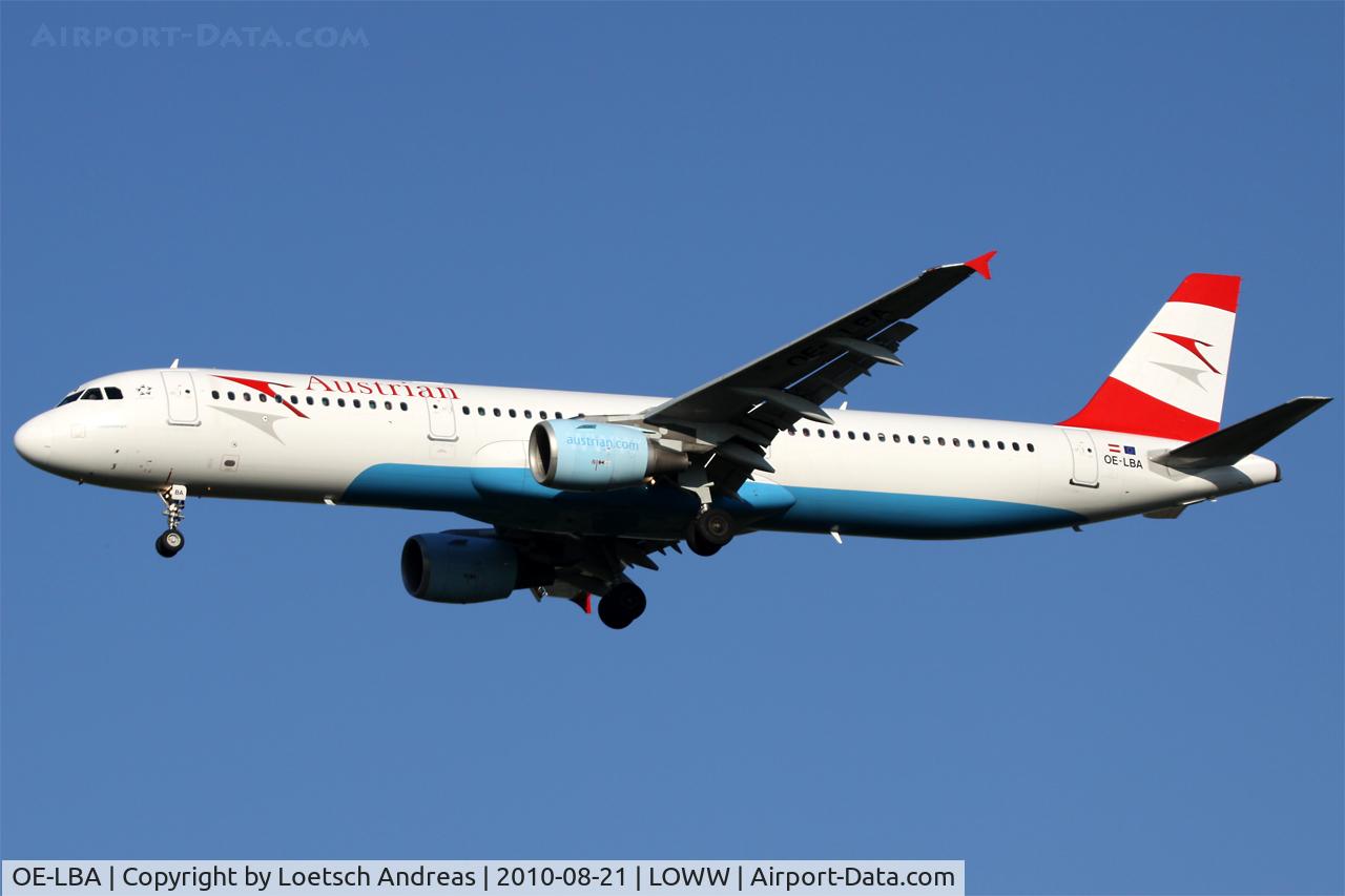 OE-LBA, 1995 Airbus A321-111 C/N 552, named 