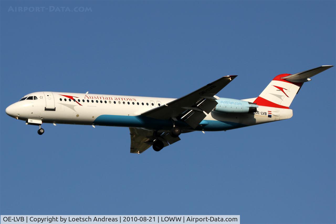 OE-LVB, 1994 Fokker 100 (F-28-0100) C/N 11502, named 