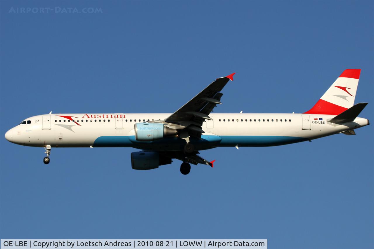 OE-LBE, 1998 Airbus A321-211 C/N 935, Austrian