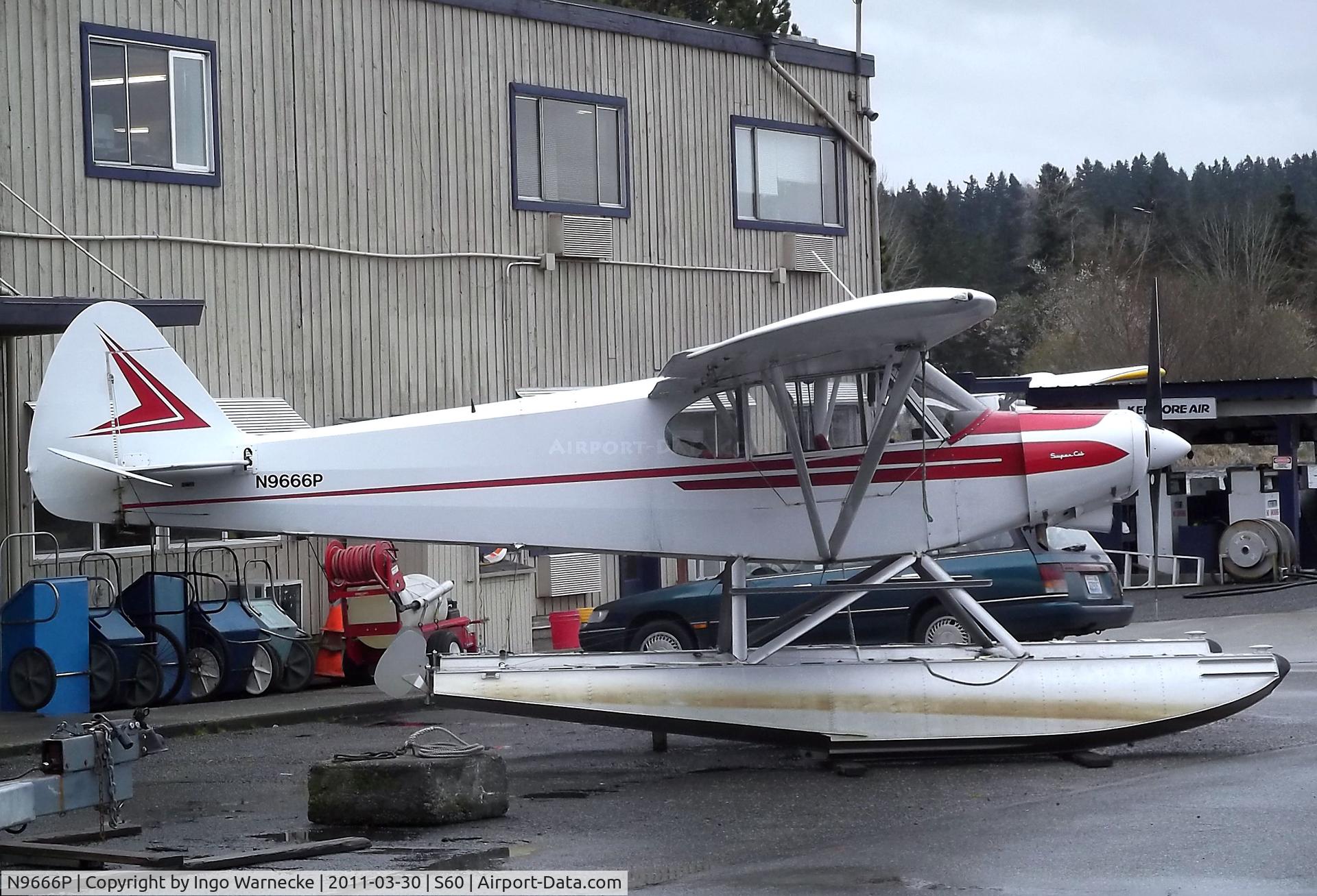 N9666P, 1974 Piper PA-18-150 Super Cub C/N 18-7509011, Piper PA-18-150 Super Cub on floats at Kenmore Air Harbor, Kenmore WA