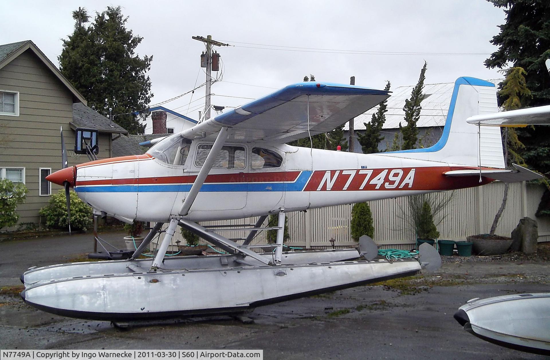 N7749A, 1956 Cessna 180 C/N 32646, Cessna 180 Skywagon on floats at Kenmore Air Harbor, Kenmore WA