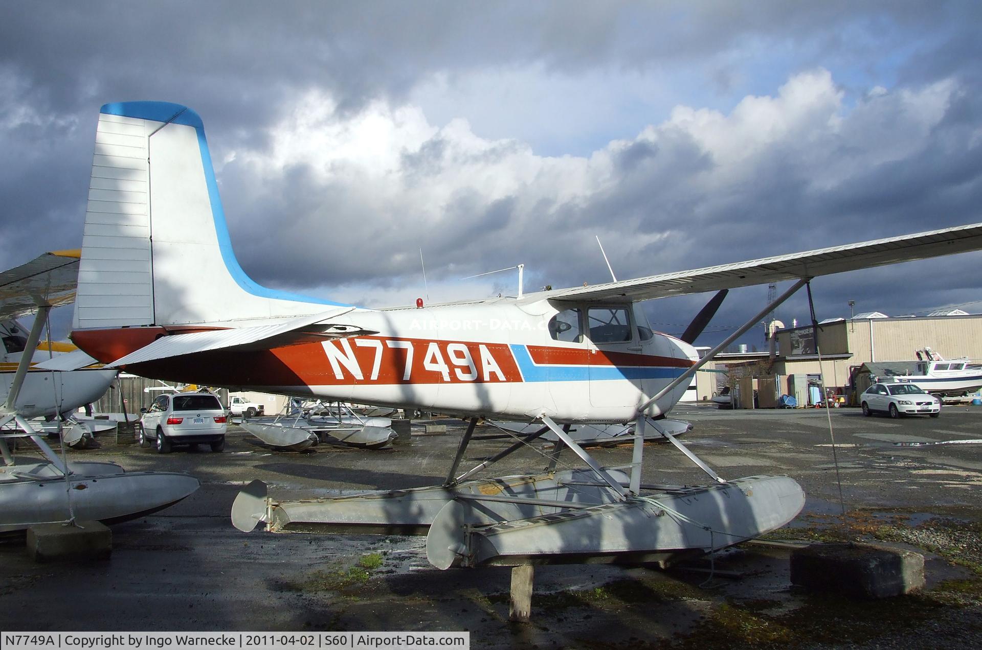 N7749A, 1956 Cessna 180 C/N 32646, Cessna 180 Skywagon on floats at Kenmore Air Harbor, Kenmore WA