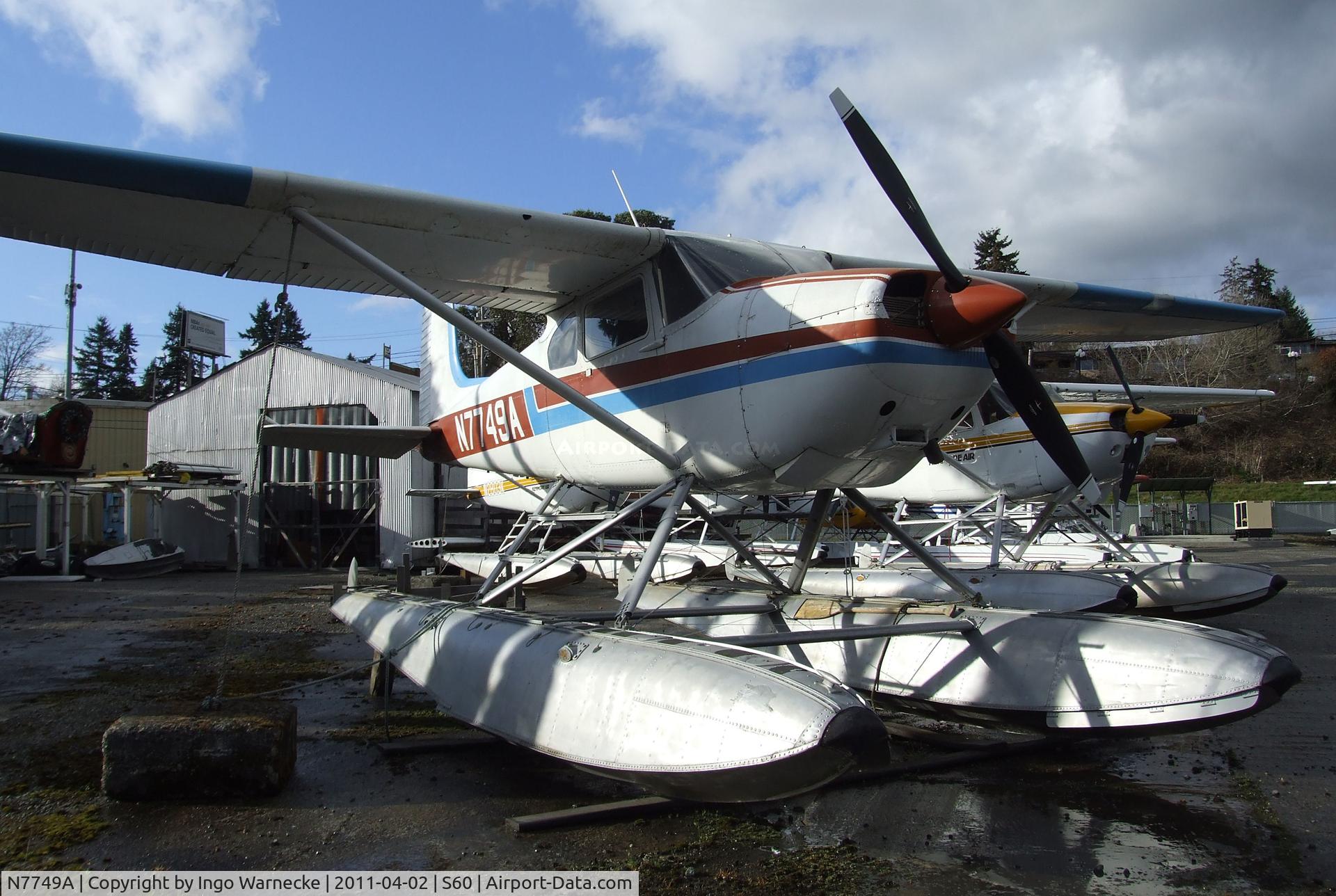 N7749A, 1956 Cessna 180 C/N 32646, Cessna 180 Skywagon on floats at Kenmore Air Harbor, Kenmore WA