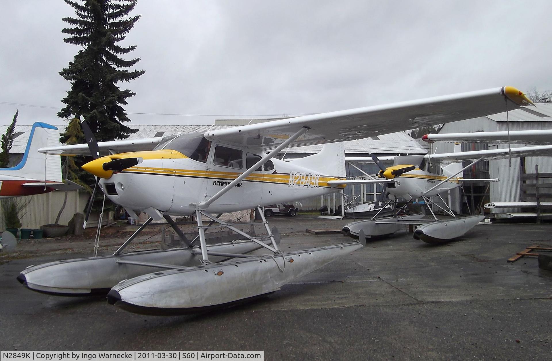 N2849K, 1979 Cessna 180K Skywagon C/N 18053096, Cessna 180k Skywagon on floats at Kenmore Air Harbor, Kenmore WA