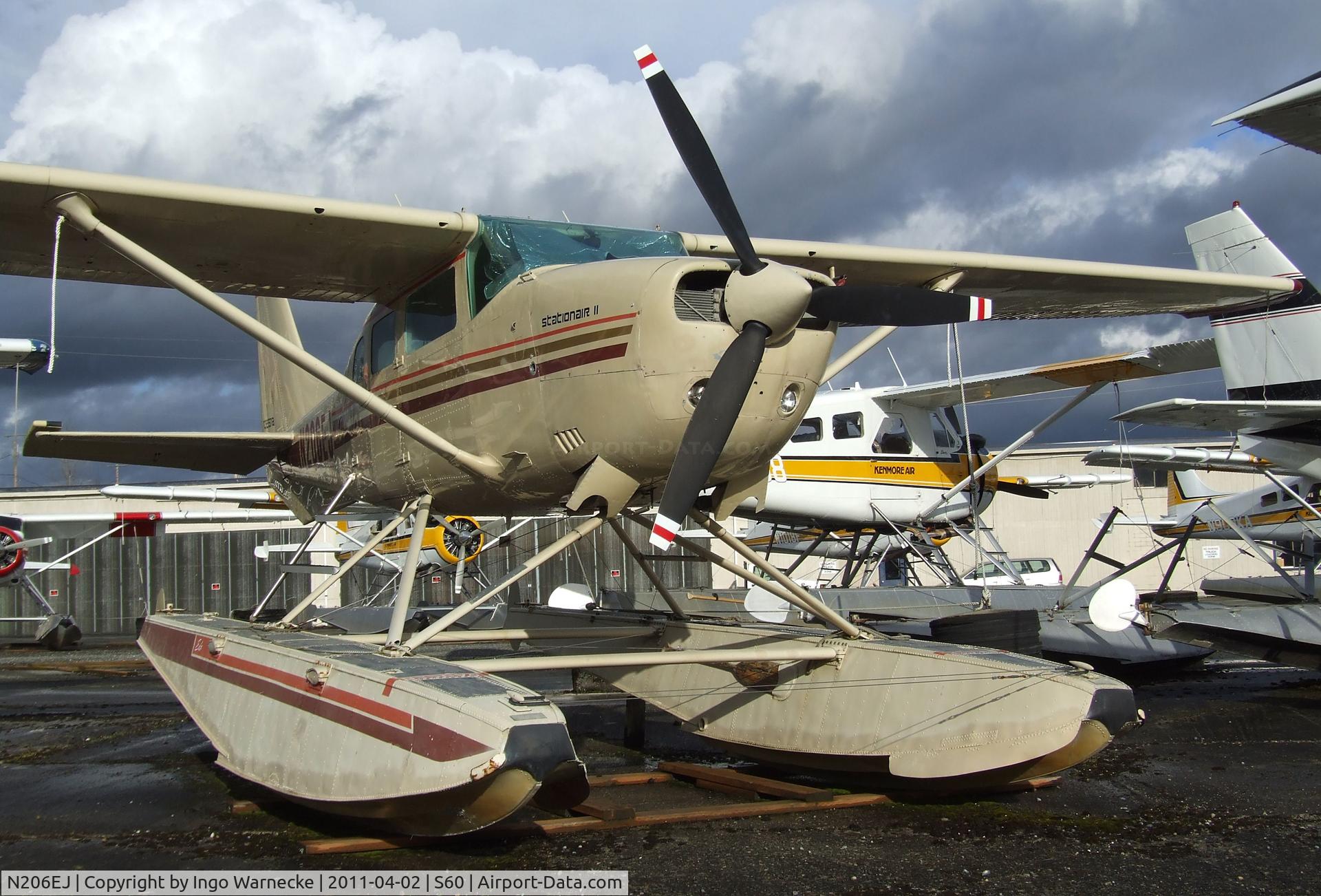 N206EJ, 1974 Cessna U206F Stationair C/N U20602507, Cessna U206F Stationair on floats at Kenmore Air Harbor, Kenmore WA