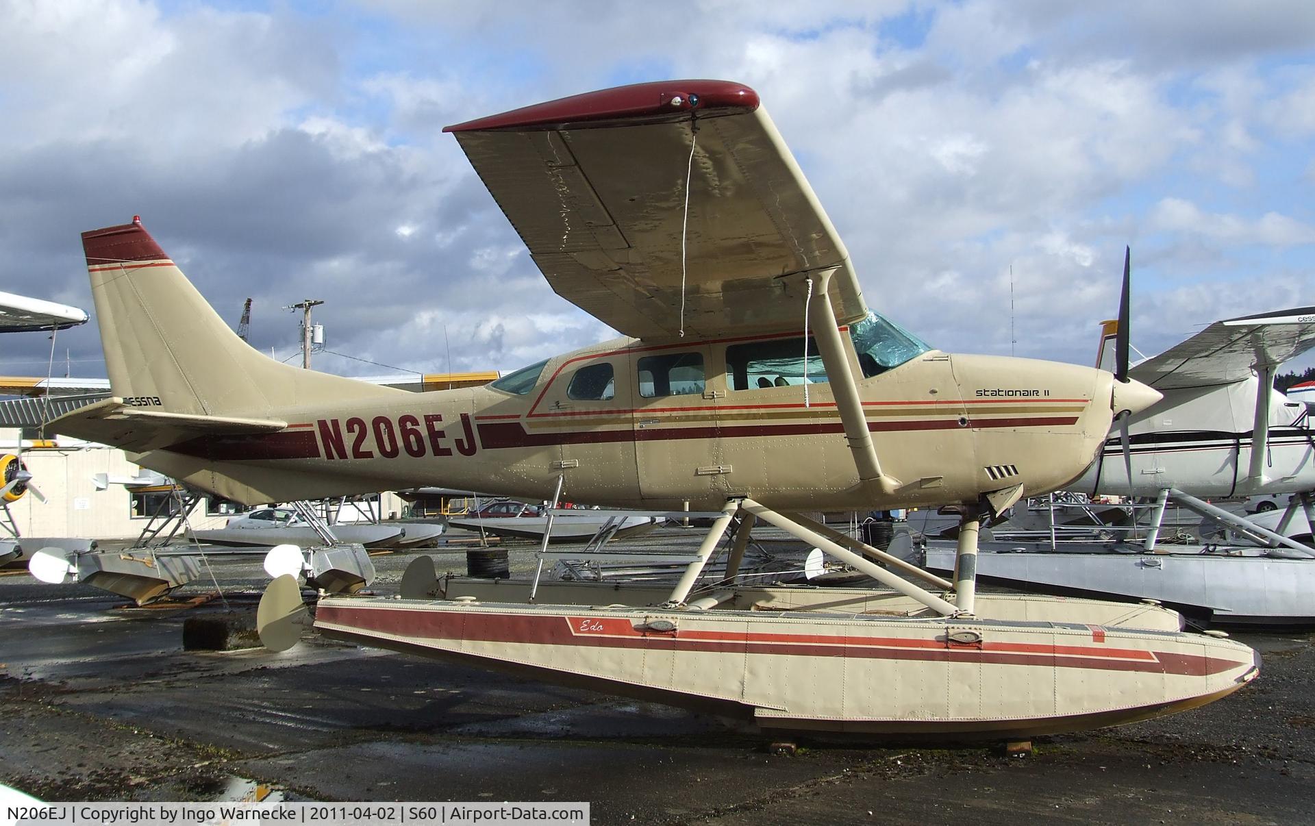 N206EJ, 1974 Cessna U206F Stationair C/N U20602507, Cessna U206F Stationair on floats at Kenmore Air Harbor, Kenmore WA