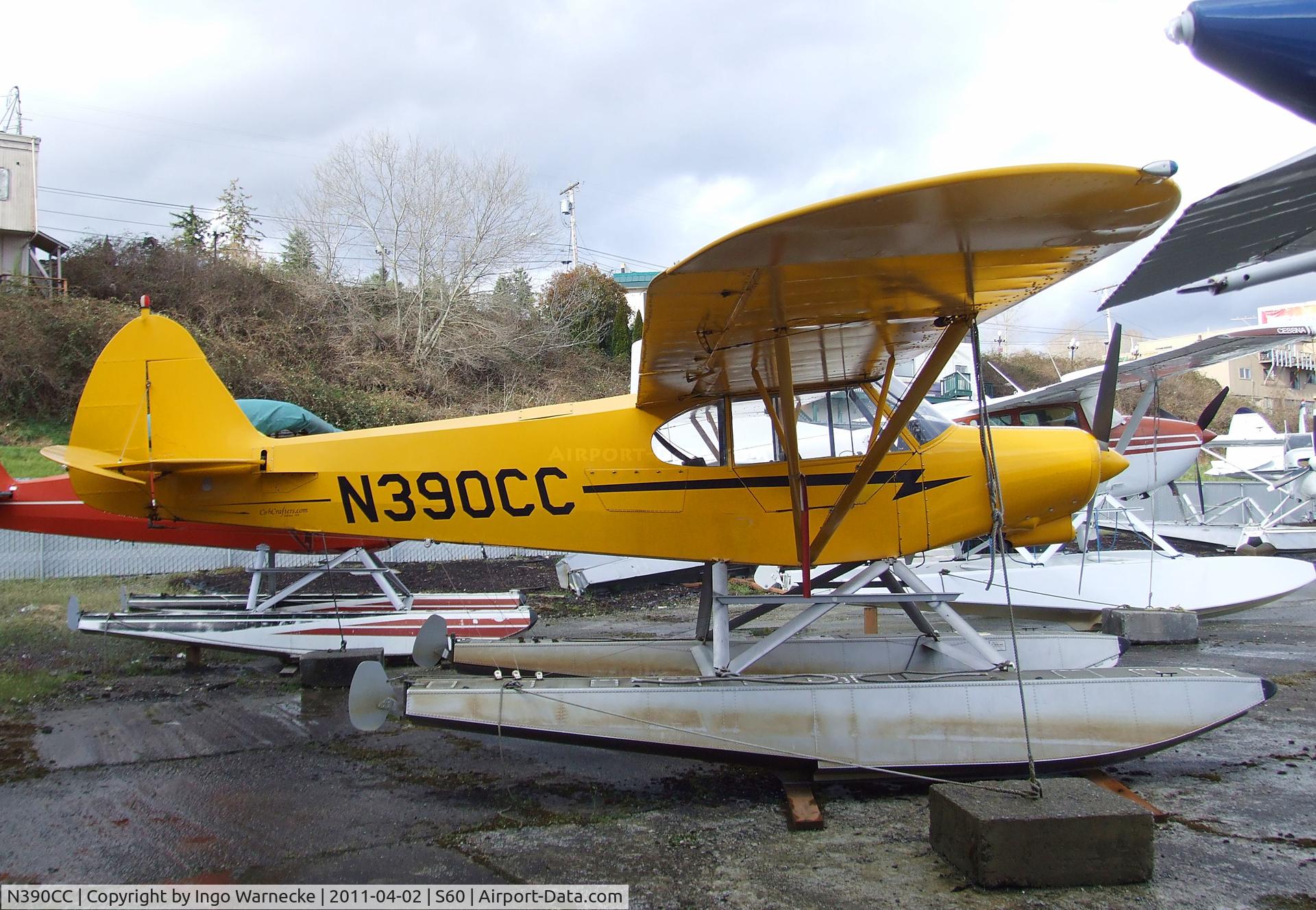 N390CC, 2002 Piper/cub Crafters PA-18-150 C/N 9944CC, Piper/Cub Crafters PA-18-150 Top Cub on floats at Kenmore Air Harbor, Kenmore WA