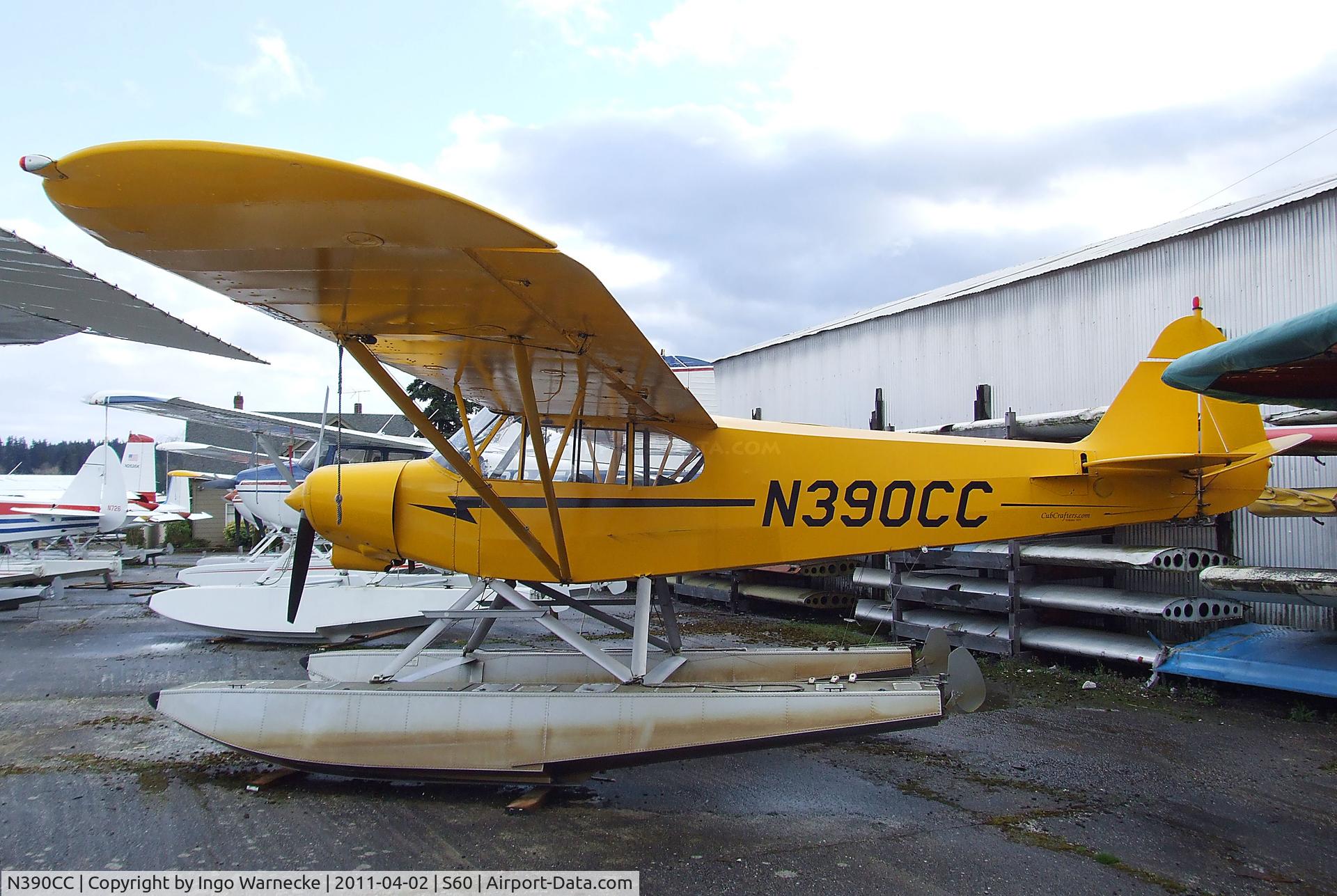 N390CC, 2002 Piper/cub Crafters PA-18-150 C/N 9944CC, Piper/Cub Crafters PA-18-150 Top Cub on floats at Kenmore Air Harbor, Kenmore WA