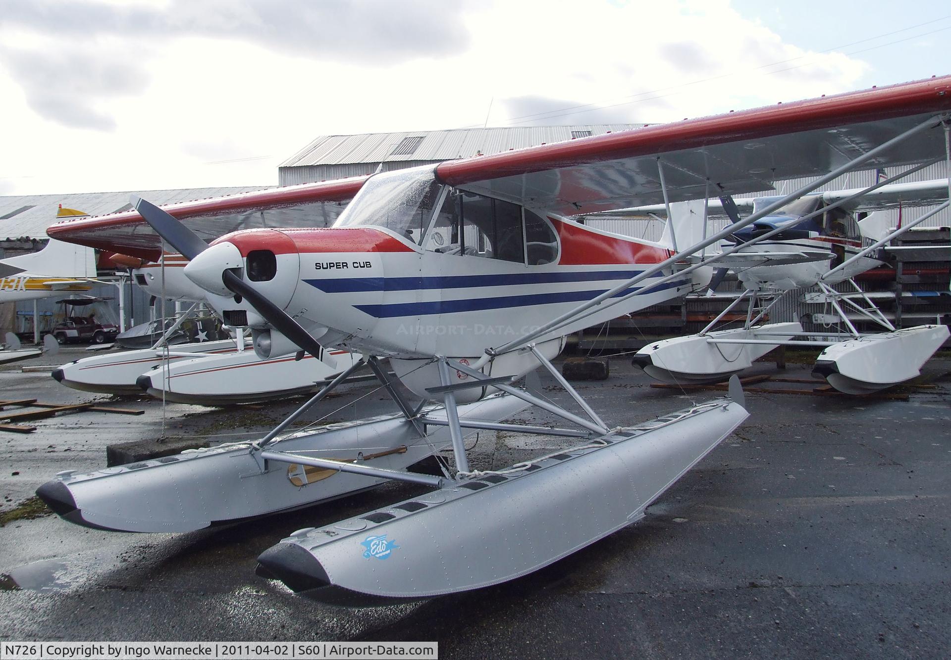 N726, 1982 Piper PA-18-150 Super Cub C/N 18-8309021, Piper PA-18-150 Super Cub on floats at Kenmore Air Harbor, Kenmore WA