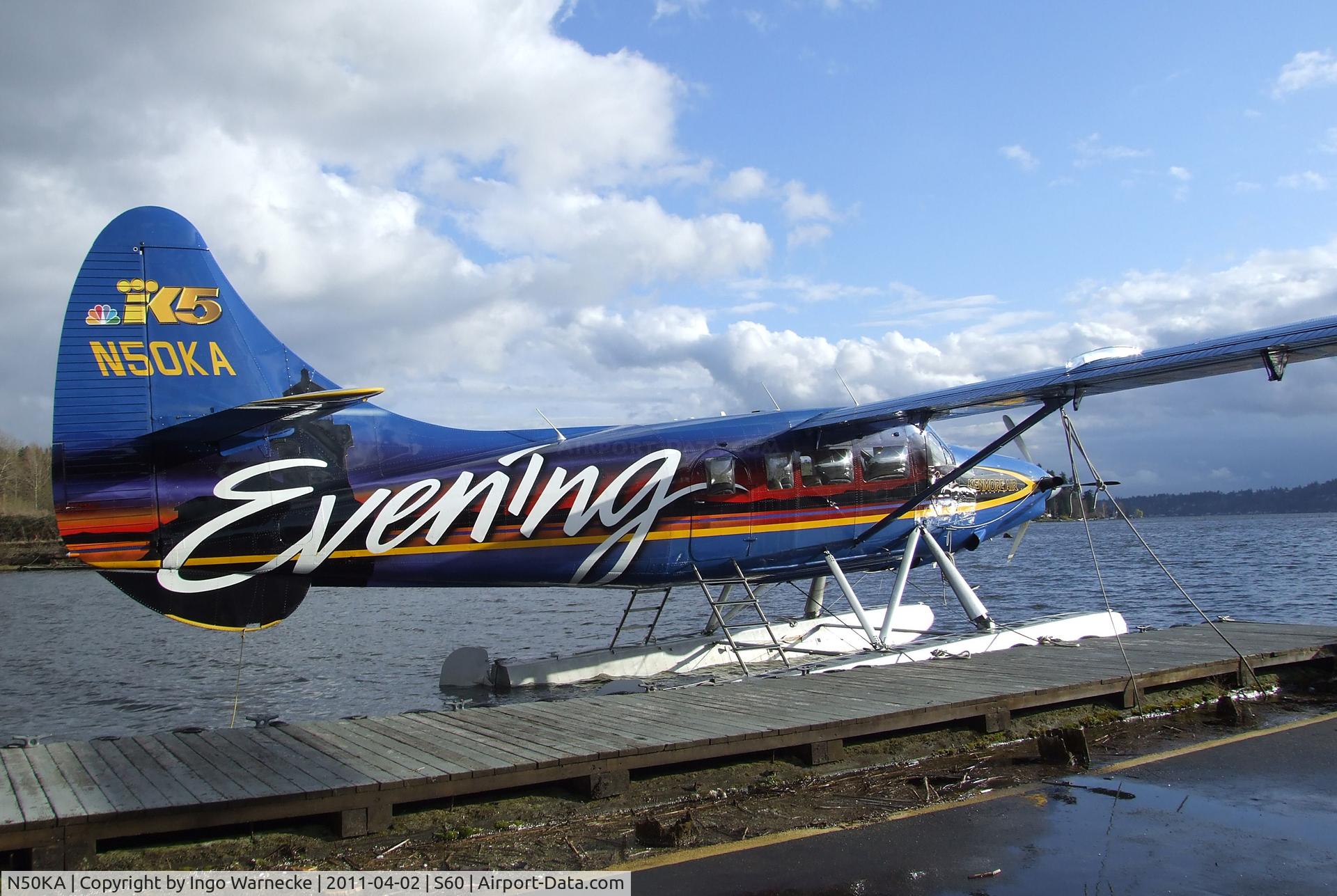 N50KA, 1956 De Havilland Canada DHC-3 Otter C/N 221, De Havilland Canada DHC-3T Turbo-Otter on floats at Kenmore Air Harbor, Kenmore WA