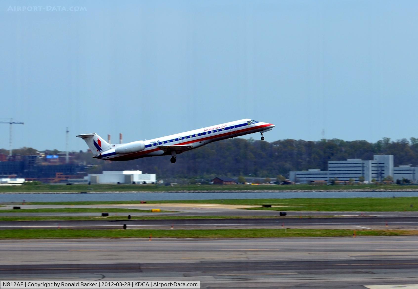 N812AE, 2001 Embraer ERJ-140LR (EMB-135KL) C/N 145531, Take off DCA